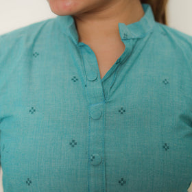 Blue Jacquard Kurta for Women for Women