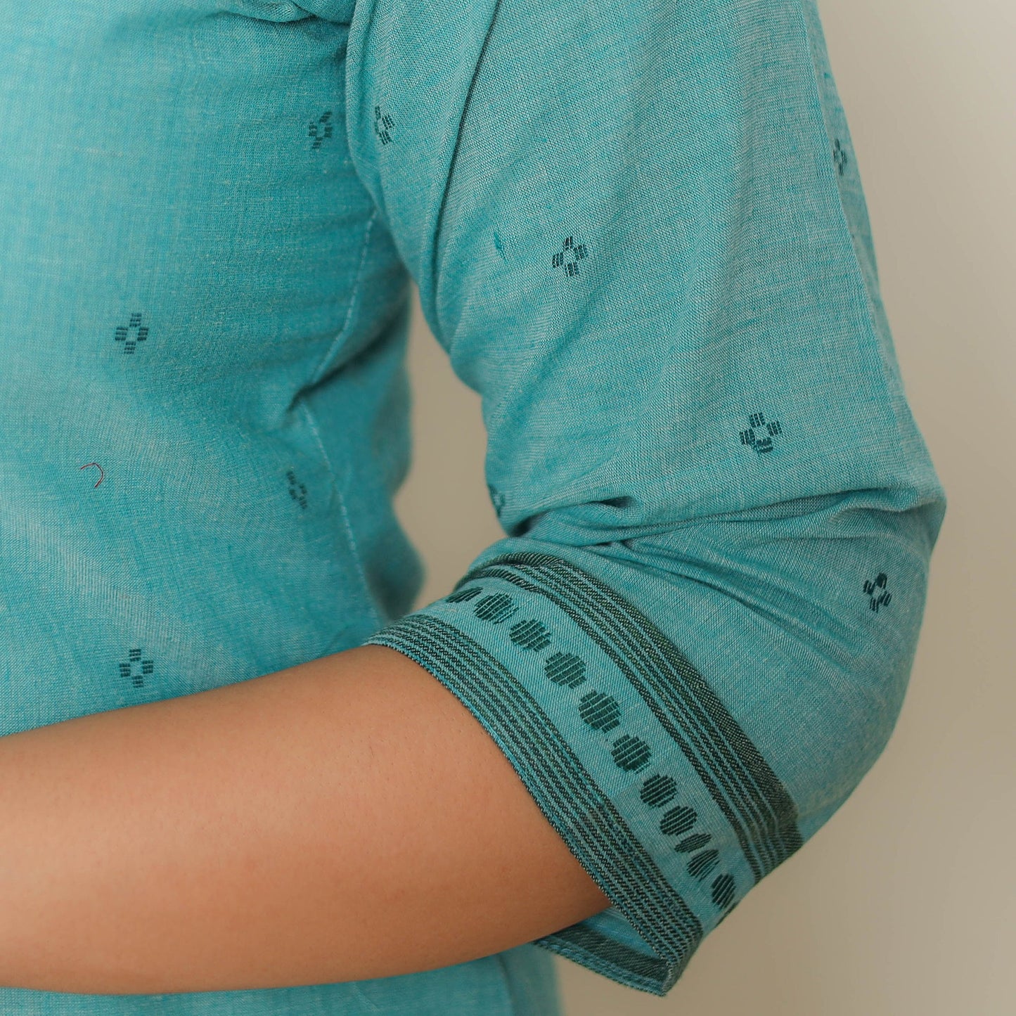 Blue Jacquard Kurta for Women for Women