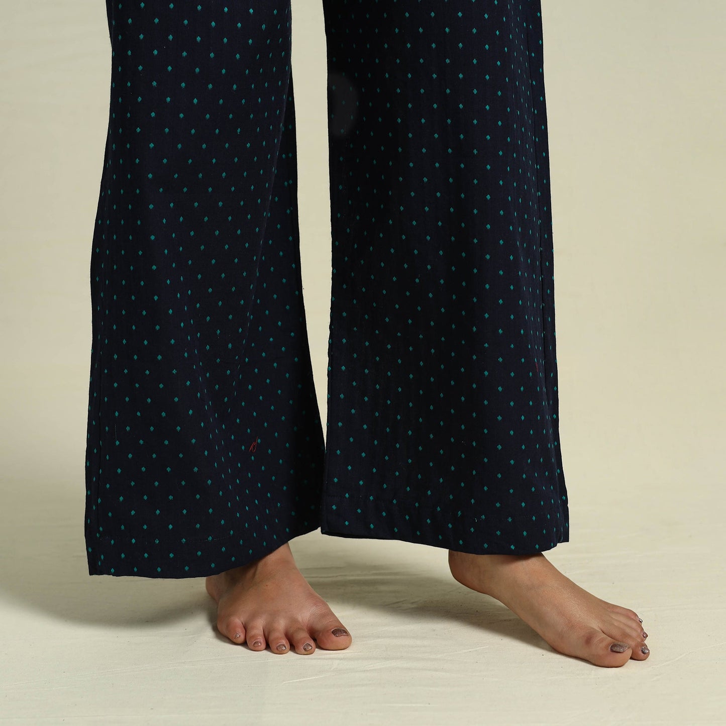 Buy Blue Jacquard Cotton Top & Pyjama Night Suit Set