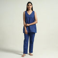 Buy Jacquard Cotton Top & Pyjama Night Suit Set Online at iTokri.com