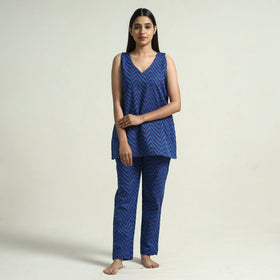 Buy Jacquard Cotton Top & Pyjama Night Suit Set Online at iTokri.com