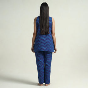 Buy Jacquard Cotton Top & Pyjama Night Suit Set Online at iTokri.com