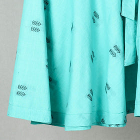 Blue - jacquard cotton wrap around skirt 11 - handcrafted