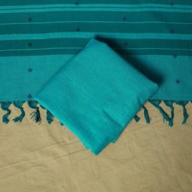 Jacquard embroidered cotton 3pc unstitched dress material