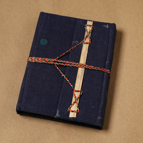 Jacquard fabric cover handmade paper notebook with thread
