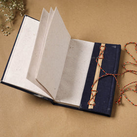 Jacquard fabric cover handmade paper notebook with thread