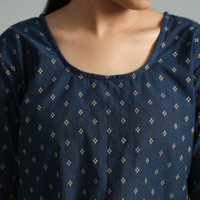  Jacquard Half Sleeve Cotton Crop Top 