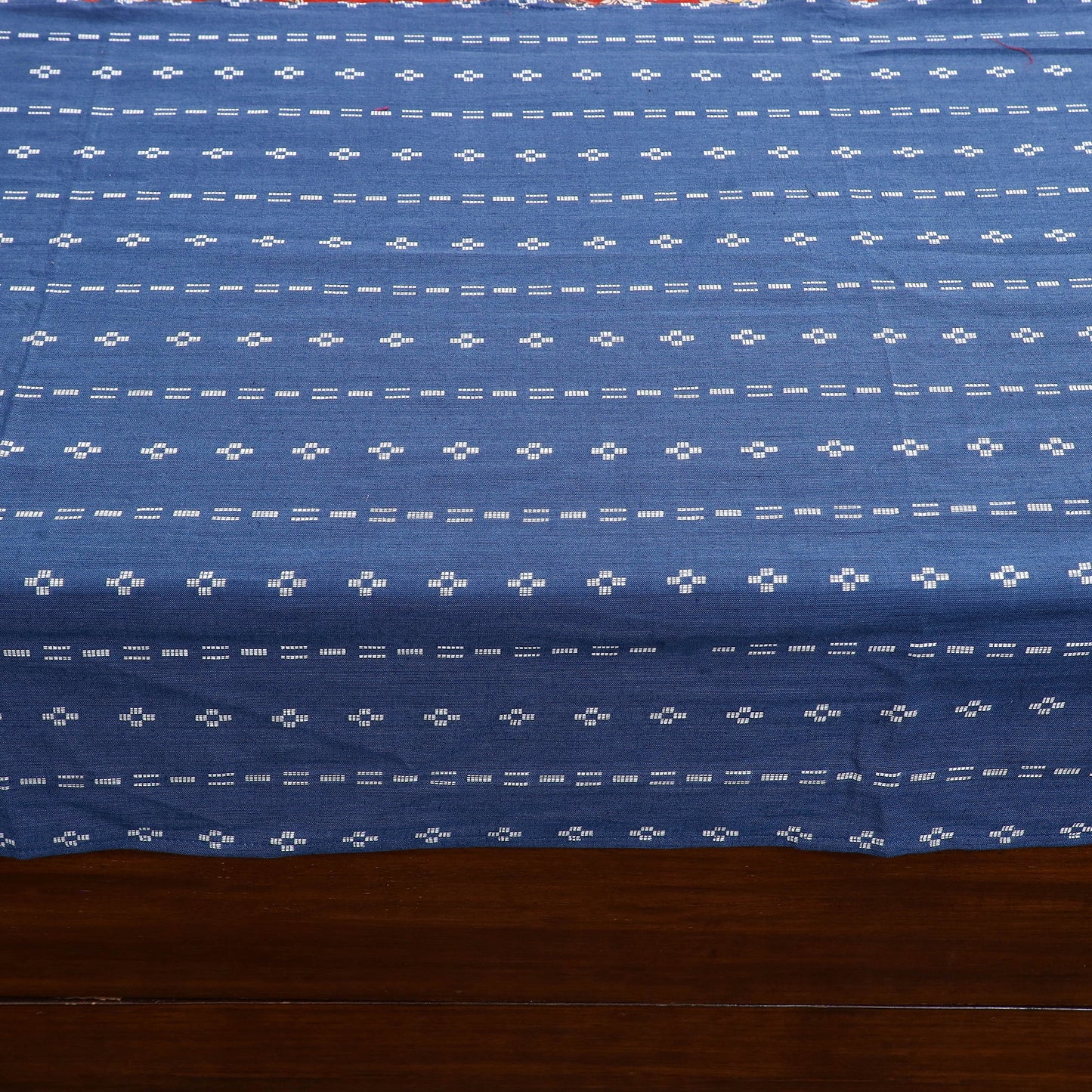 Buy Jacquard with Kalamkari Patch Cotton Bedsheet Set