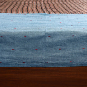 Blue - jacquard with modal silk patch cotton bedsheet set