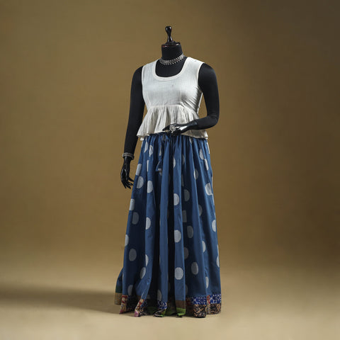 Jacquard patchwork 24 kali cotton long skirt 05