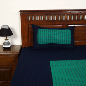  Jacquard Patchwork Cotton Double Bed Cover with Pillow Covers (108 x 83 in) 09 Online at iTokri.com