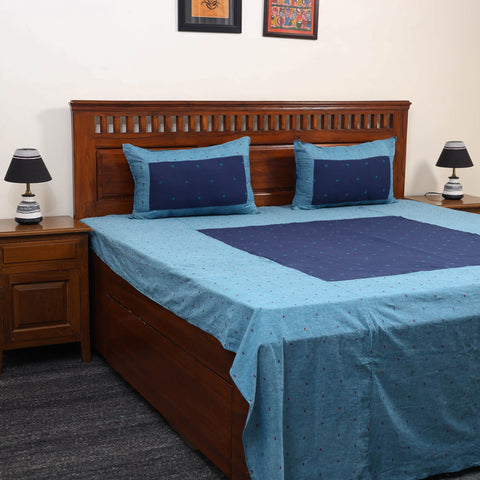  Jacquard Patchwork Cotton Double Bed Cover with Pillow Covers (108 x 83 in) 33 