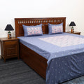 Buy Jacquard with Sanganeri Patch Cotton Bedsheet Set