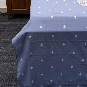 Buy Jacquard with Sanganeri Patch Cotton Bedsheet Set