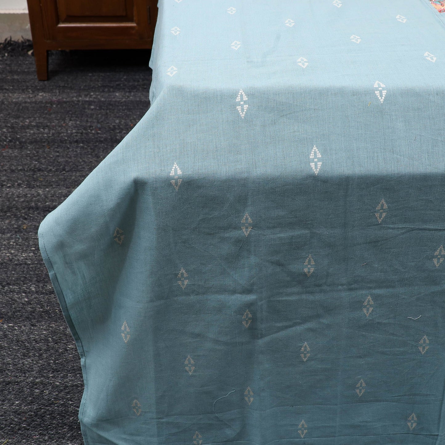 Buy Jacquard with Sanganeri Patch Cotton Bedsheet Set