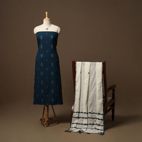 Jacquard weave cotton 2pc unstitched dress material