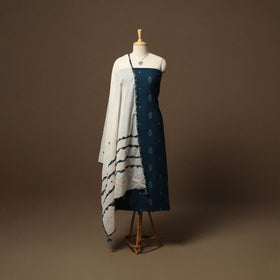 Jacquard weave cotton 2pc unstitched dress material