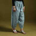 Jacquard weave cotton elasticated afghani salwar 05