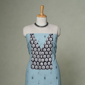 Jacquard weave cotton patchwork unstitched kurta material