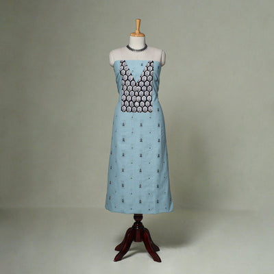 Jacquard weave cotton patchwork unstitched kurta material