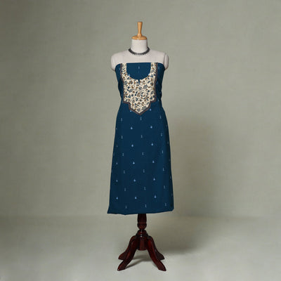 Jacquard weave cotton patchwork unstitched kurta material