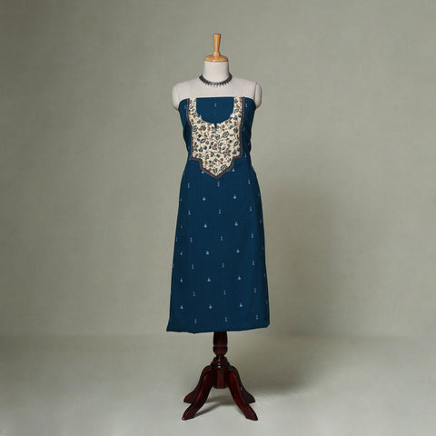 Jacquard weave cotton patchwork unstitched kurta material