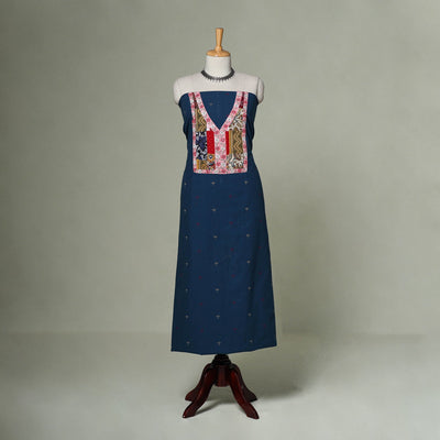 Jacquard weave cotton patchwork unstitched kurta material