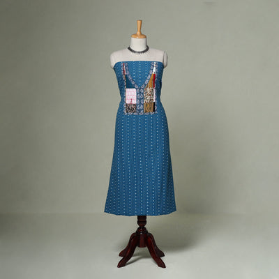 Jacquard weave cotton patchwork unstitched kurta material