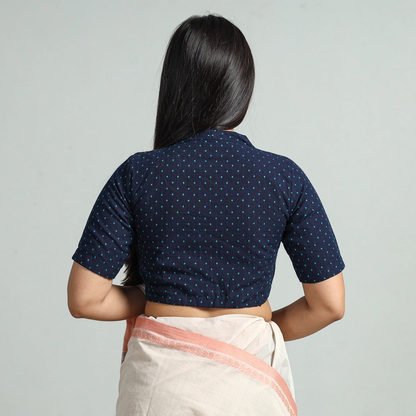 Buy Jacquard Weave Cotton Stitched Blouse 