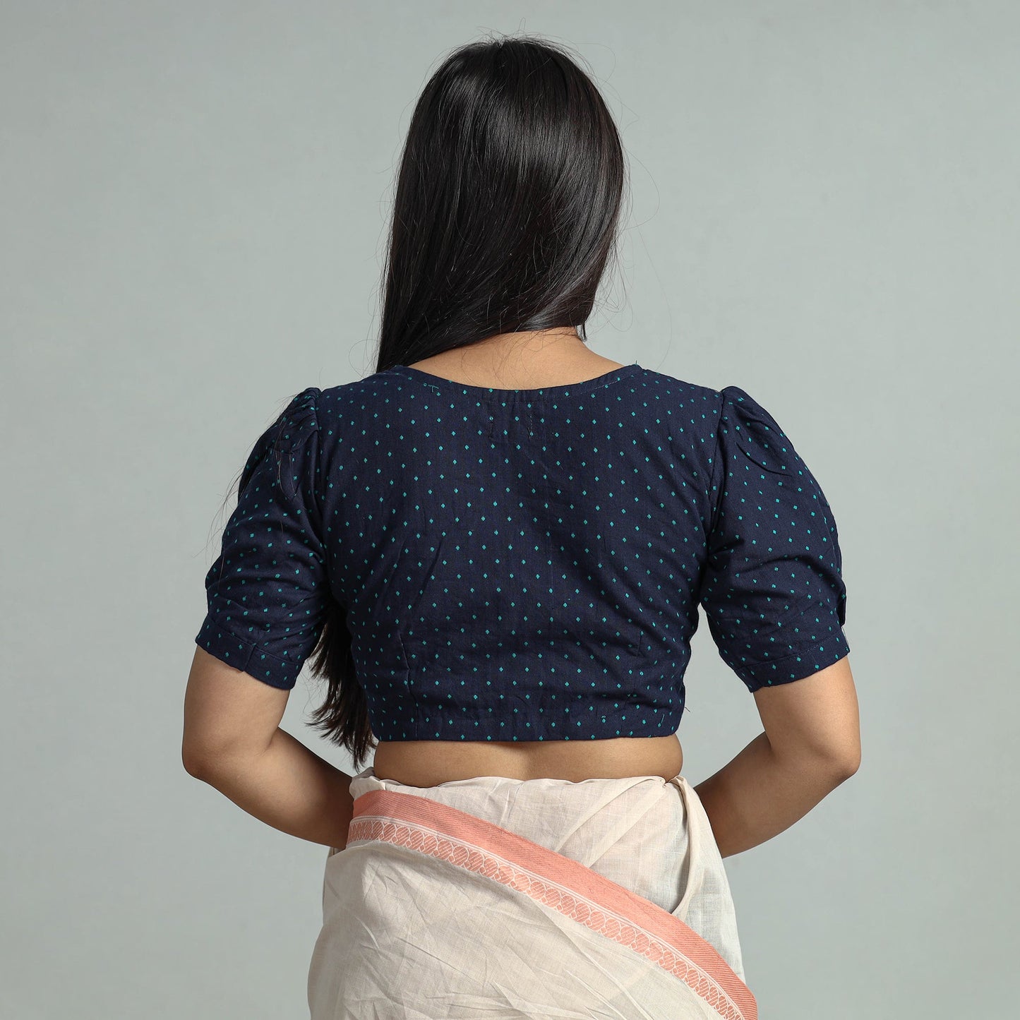 Buy Jacquard Weave Cotton Stitched Blouse 