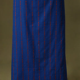 Blue - jacquard weave cotton unstitched kurta material
