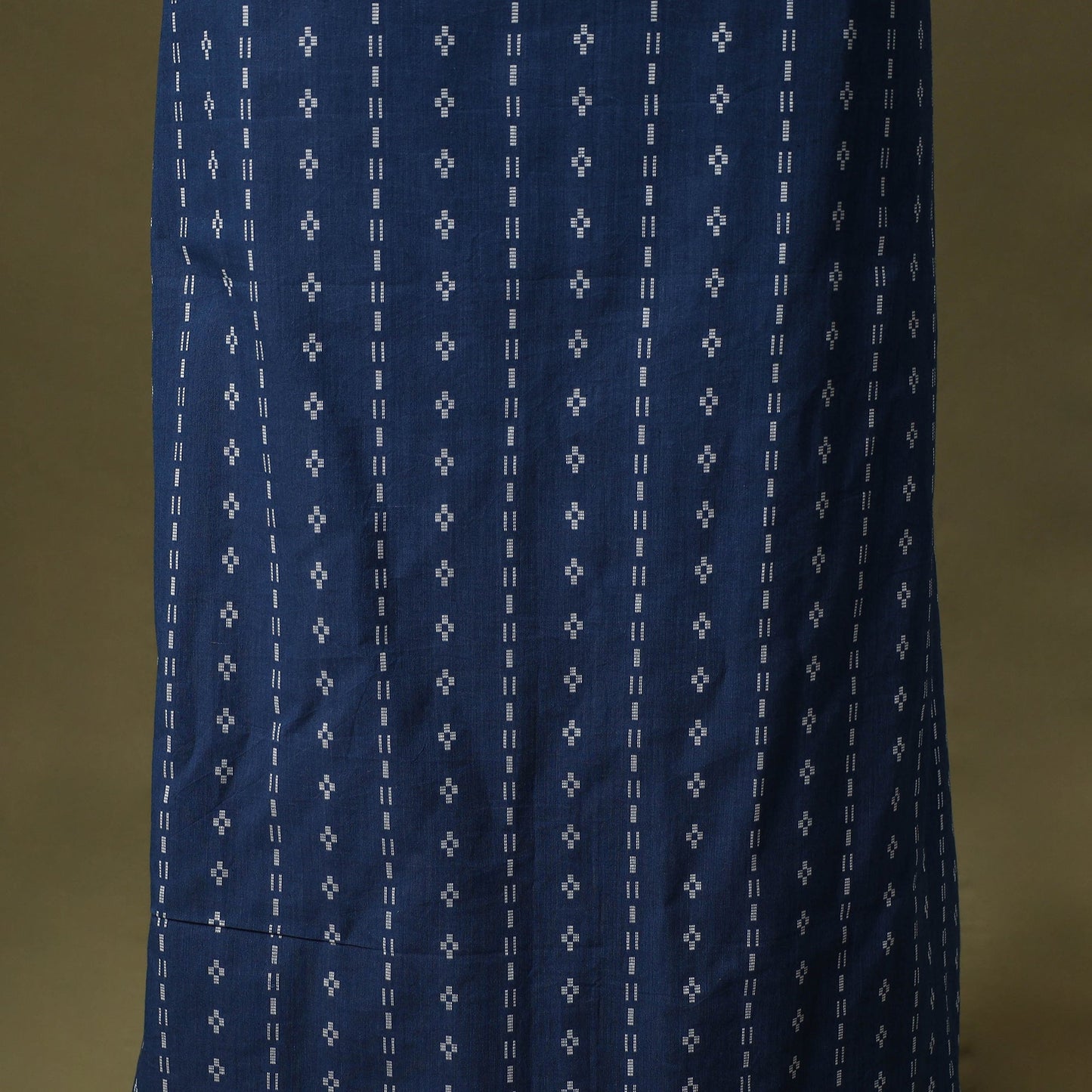Blue Jacquard Weave Cotton Unstitched Kurta Material