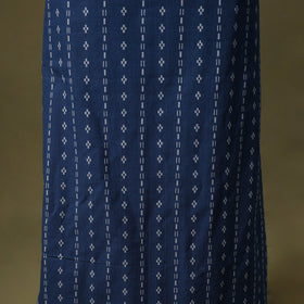Blue Jacquard Weave Cotton Unstitched Kurta Material
