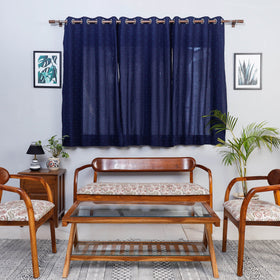  Jacquard Weave Cotton Window Curtain 