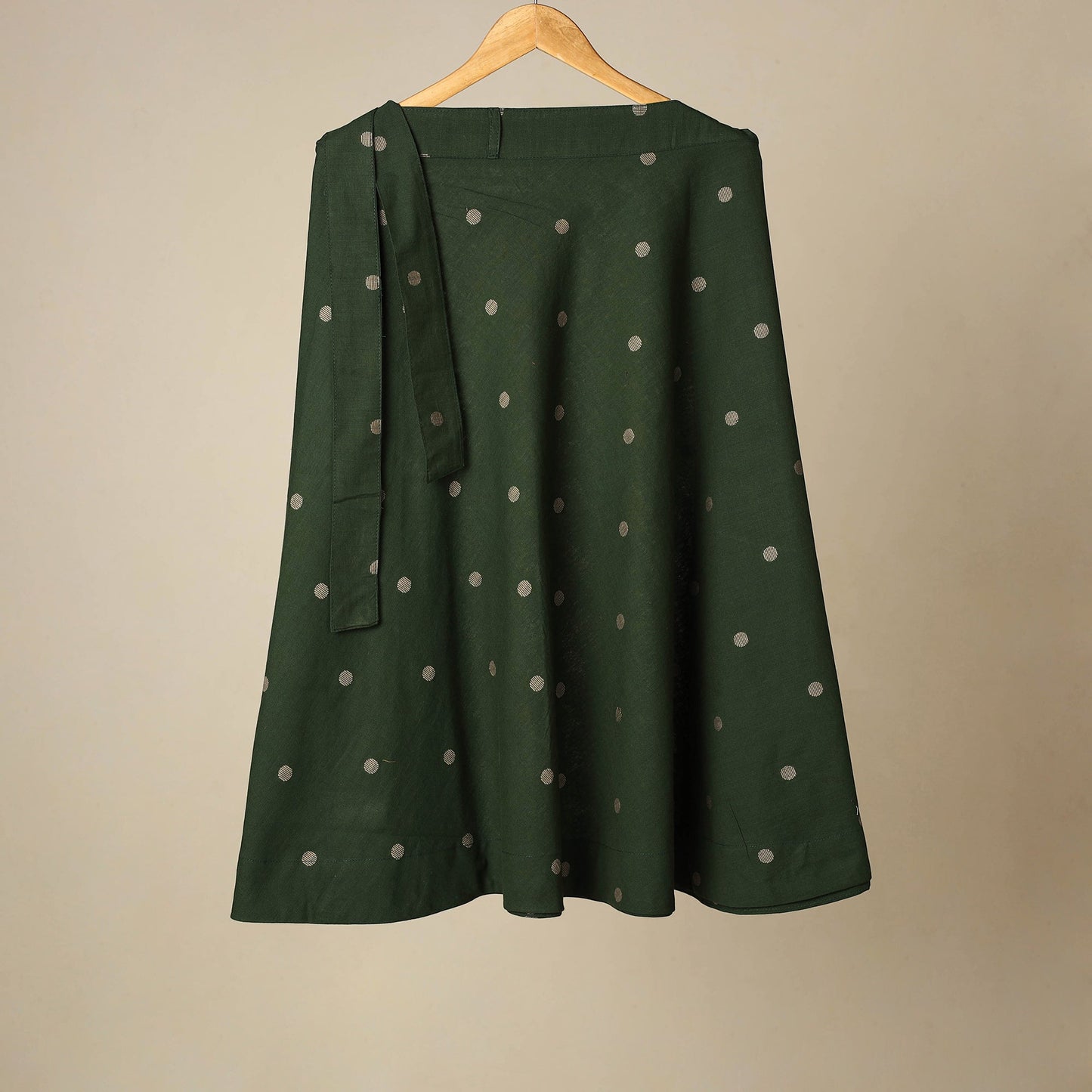 Blue - jacquard weave cotton wrap around skirt 28