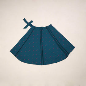Blue - jacquard weave cotton wrap around skirt 29