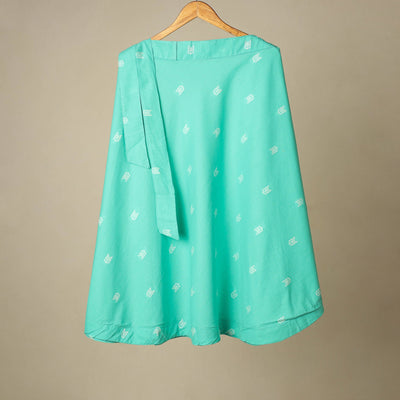 Jacquard weave cotton wrap around skirt 31 - handcrafted