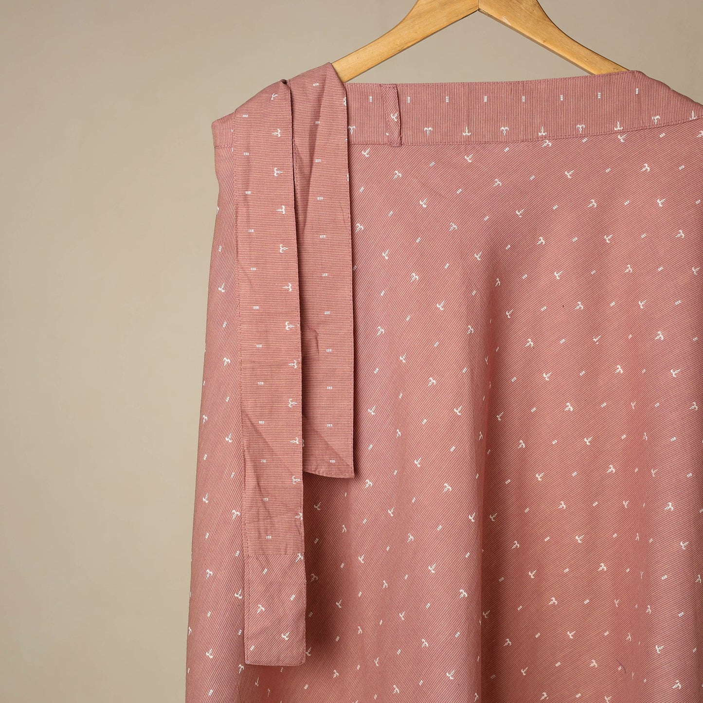 Jacquard weave cotton wrap around skirt 32 - handcrafted