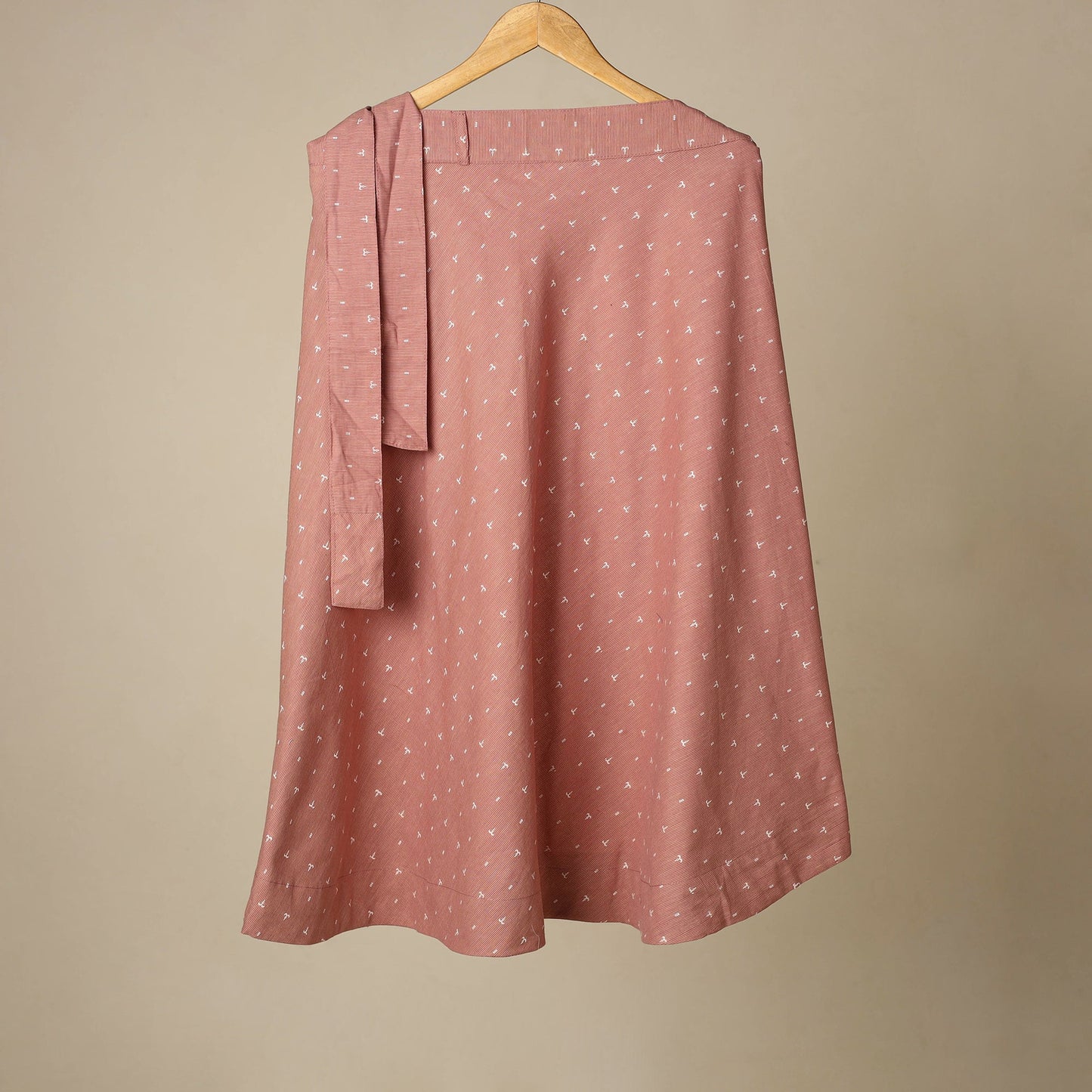 Jacquard weave cotton wrap around skirt 32 - handcrafted