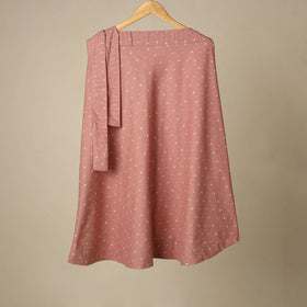 Jacquard weave cotton wrap around skirt 32 - handcrafted