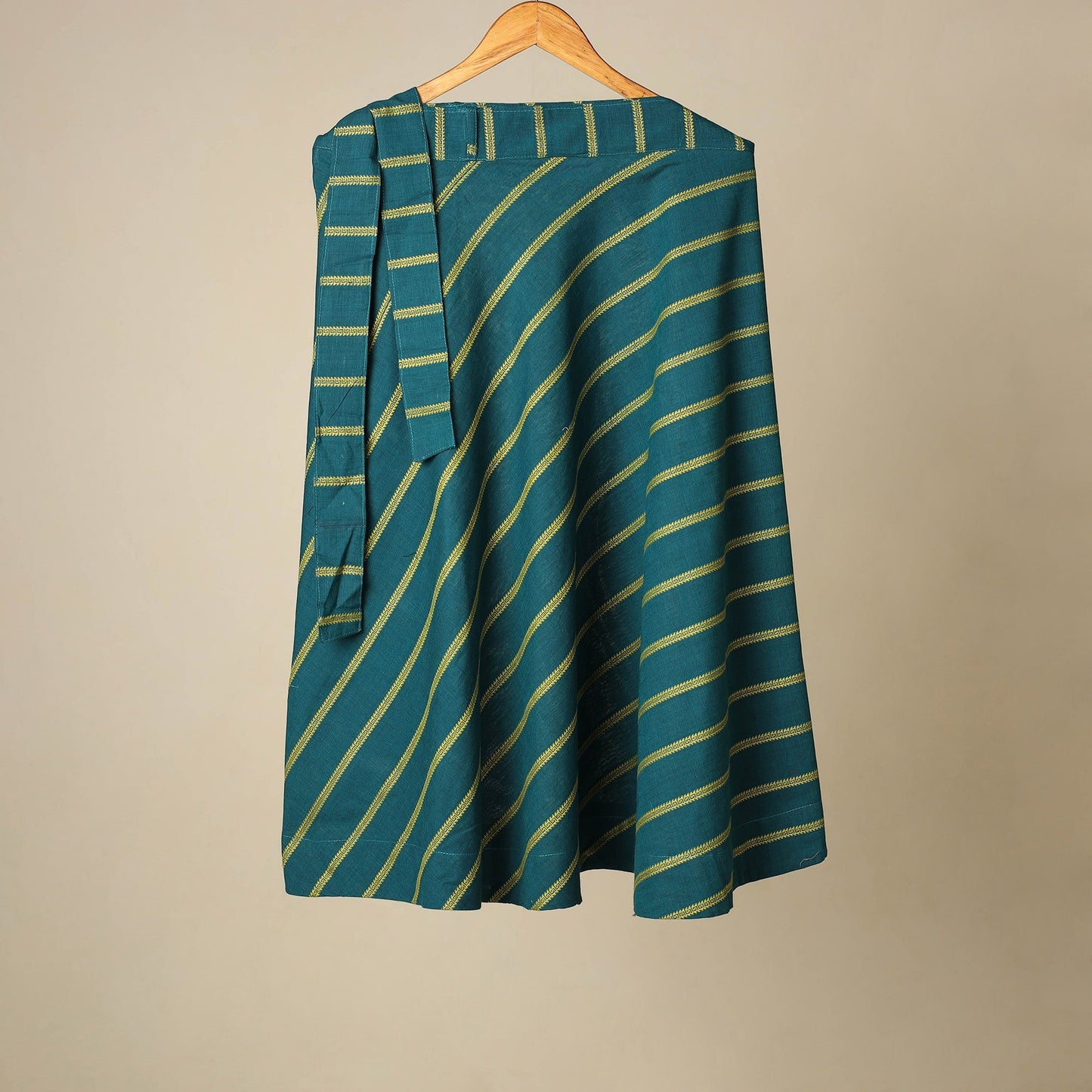 Jacquard weave cotton wrap around skirt 33 - handcrafted