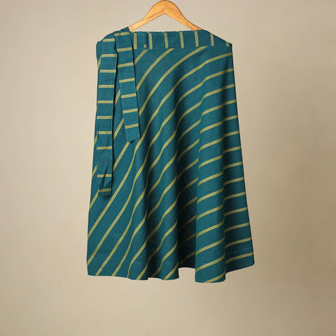 Jacquard weave cotton wrap around skirt 33 - handcrafted