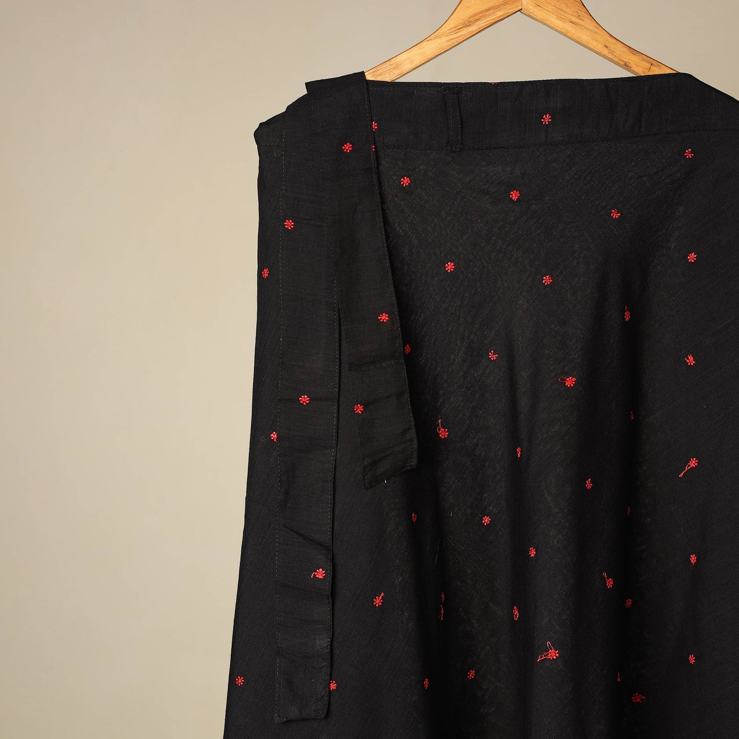 Jacquard weave cotton wrap around skirt 35 - handcrafted