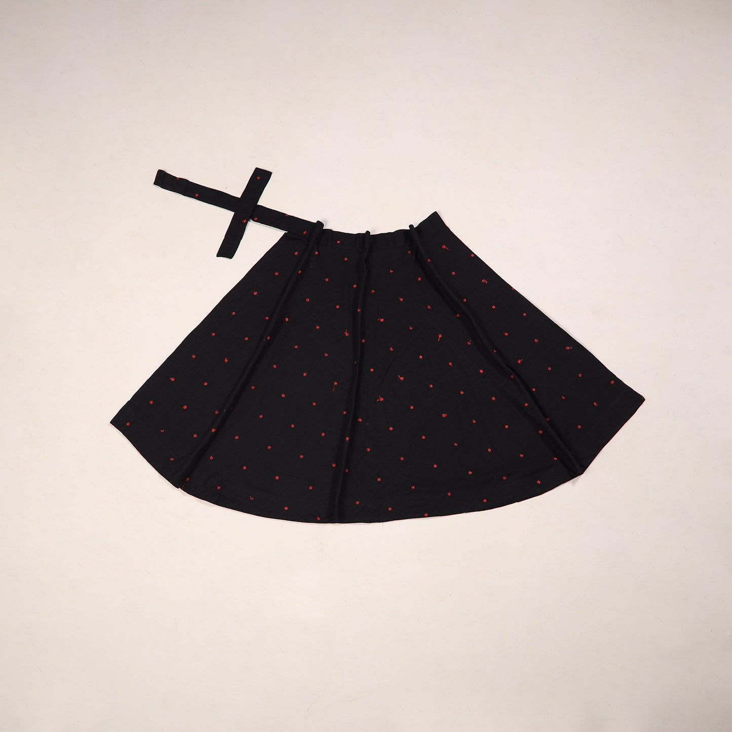 Jacquard weave cotton wrap around skirt 35 - handcrafted