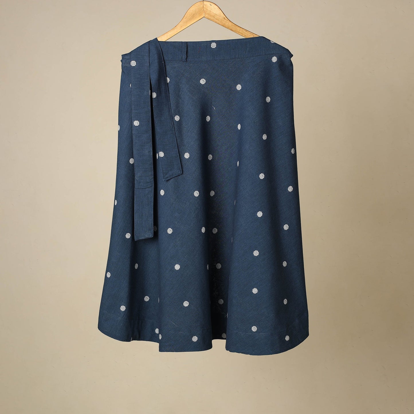 Jacquard weave cotton wrap around skirt 36 - handcrafted