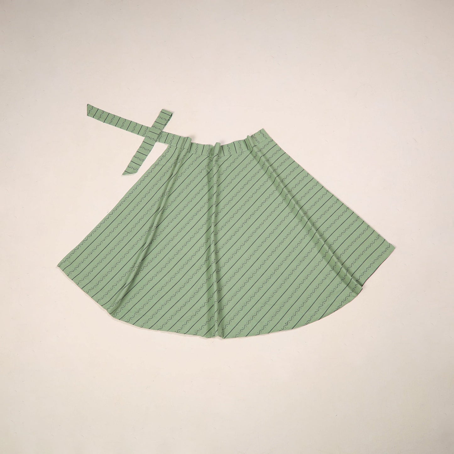 Blue - jacquard weave cotton wrap around skirt 38