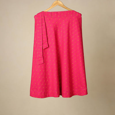 Jacquard weave cotton wrap around skirt 39 - handcrafted