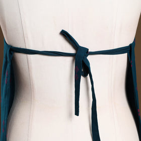 Buy Blue Jacquard Weaving Cotton Apron with Pocket