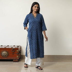  Jahota Block Printed Cotton Straight Kurta 08 
