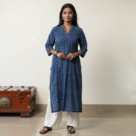  Jahota Block Printed Cotton Straight Kurta 08 